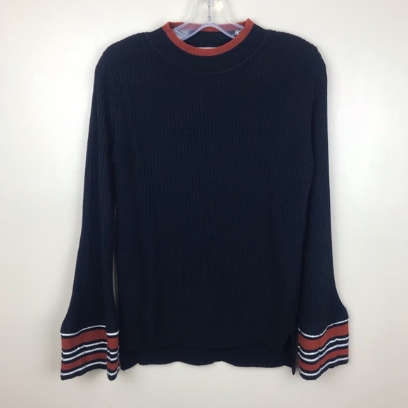 J.O.A. Flared Sleeve Rib Knit Top - Picture 2 of 8
